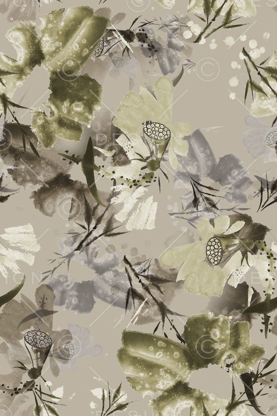 水墨风印花华亿平台图片