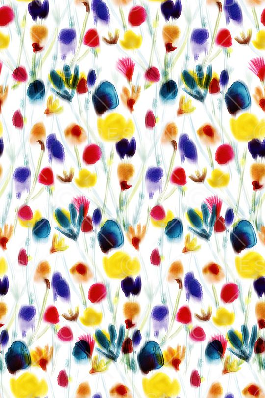 花卉印花华亿平台图片