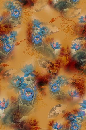 传统纹样印花华亿平台图片