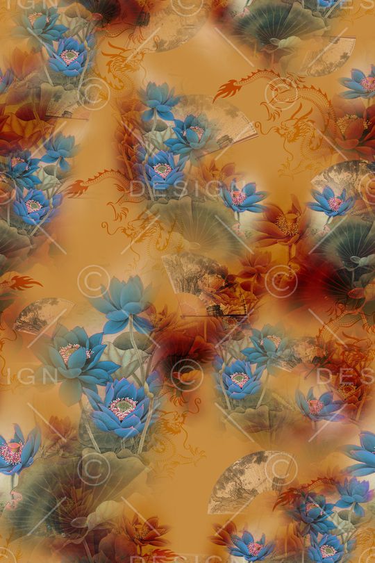 传统纹样印花华亿平台图片