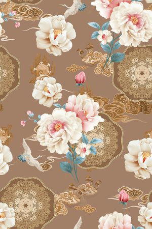 花卉印花华亿平台图片