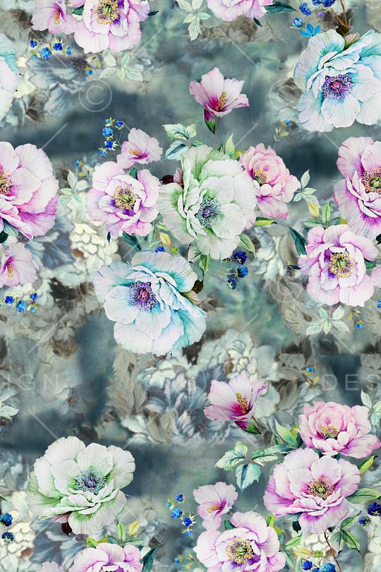 花卉印花华亿平台图片