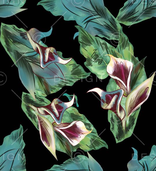 花卉印花华亿平台图片