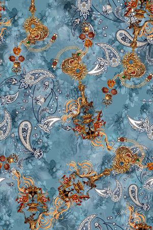 几何花卉印花华亿平台图片