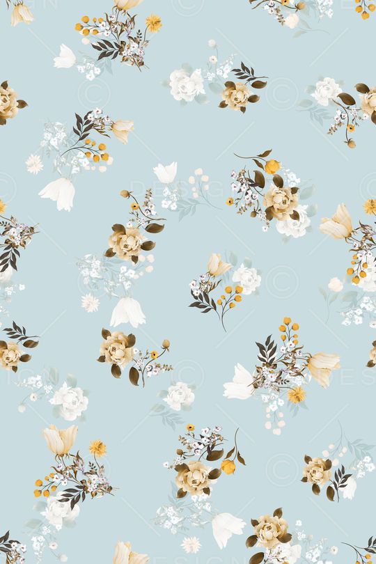 清爽底花卉印花华亿平台图片