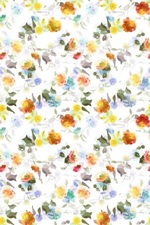 清爽底花卉印花华亿平台图片