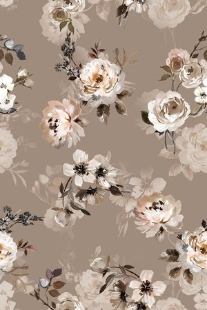 清爽底花卉印花华亿平台图片