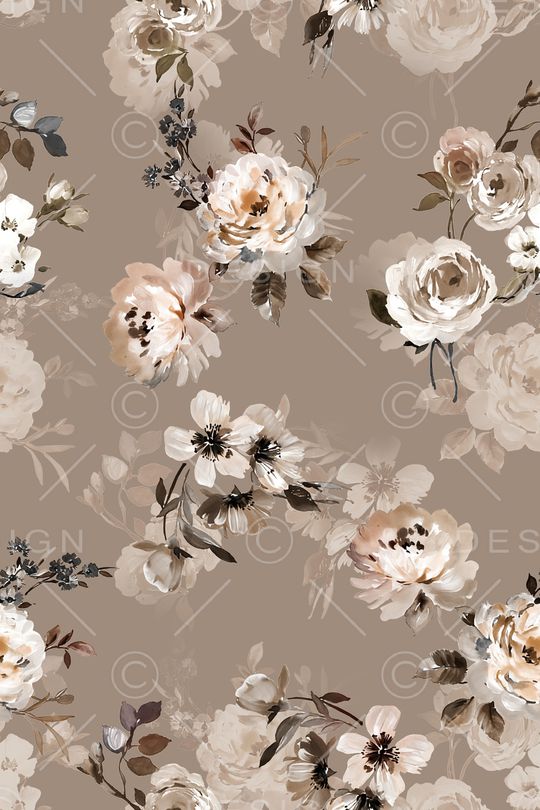 清爽底花卉印花华亿平台图片