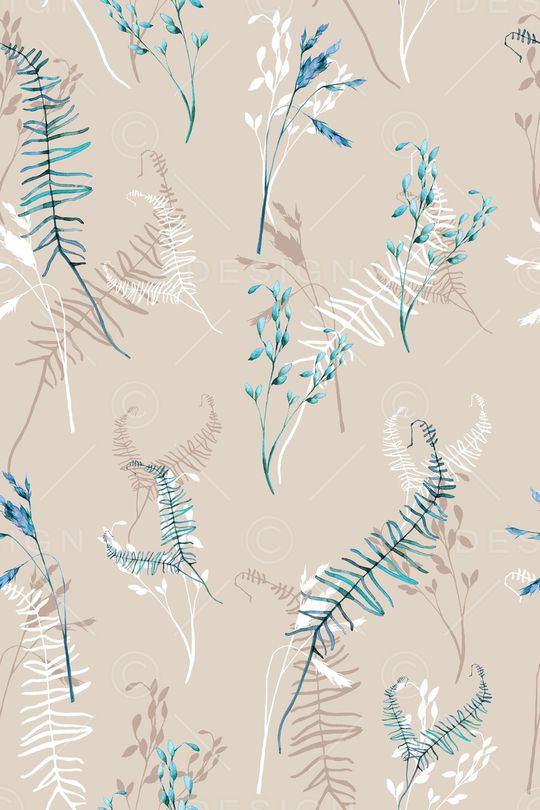 清爽底花卉印花华亿平台图片