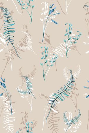 清爽底花卉印花华亿平台图片