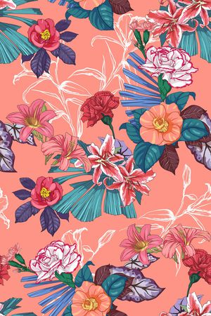 花卉印花华亿平台图片