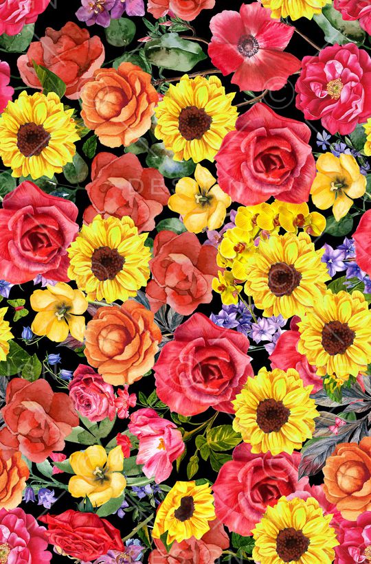 花卉印花华亿平台图片