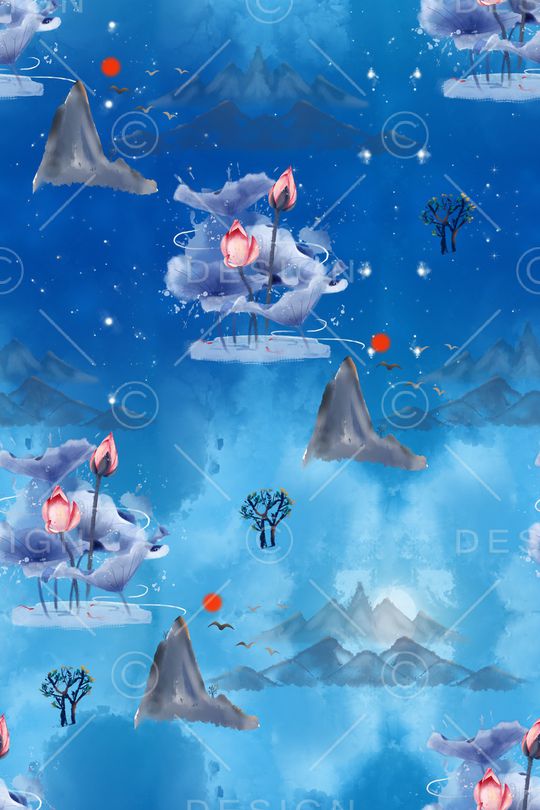 水彩印花华亿平台图片