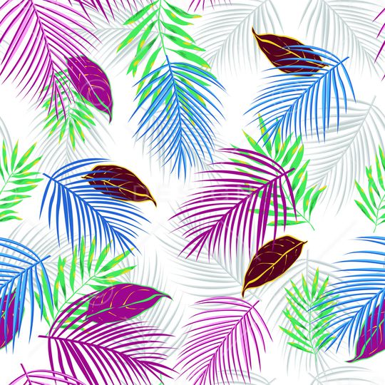 绿植树叶印花华亿平台图片