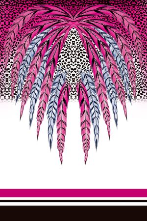 羽毛印花华亿平台图片