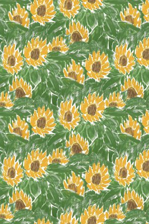 向日葵印花华亿平台图片