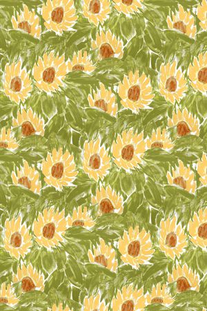 向日葵印花华亿平台图片