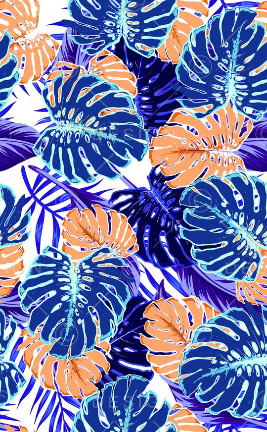 绿植树叶印花华亿平台图片