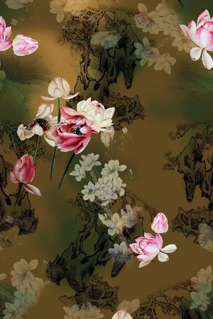 花卉印花华亿平台图片