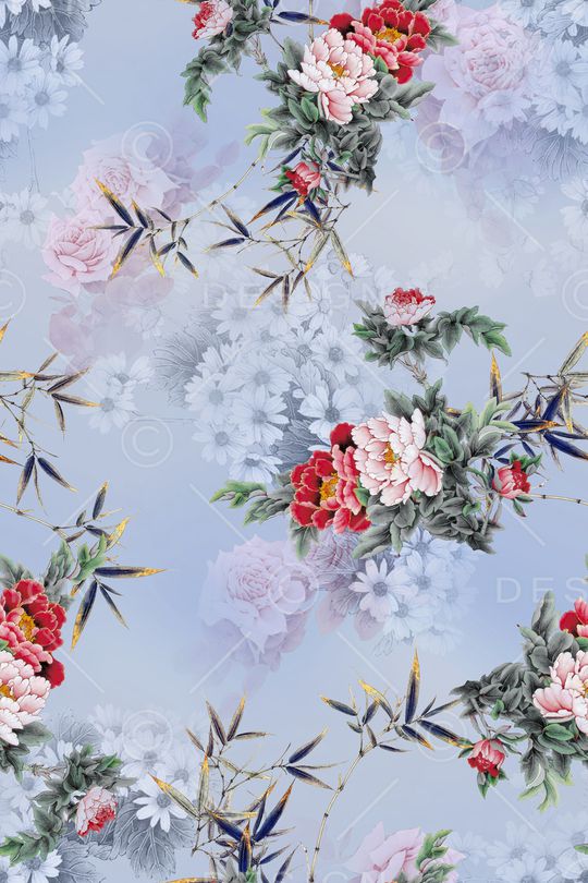 花卉印花华亿平台图片