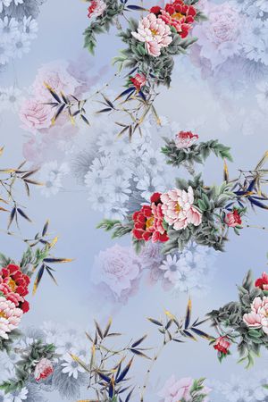 花卉印花华亿平台图片