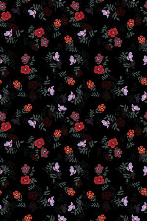 清爽底花卉印花华亿平台图片