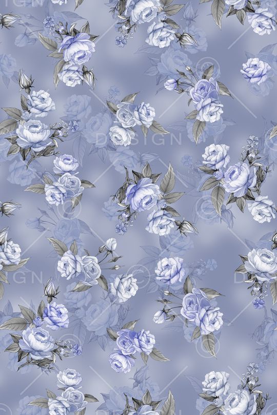 清爽底花卉印花华亿平台图片