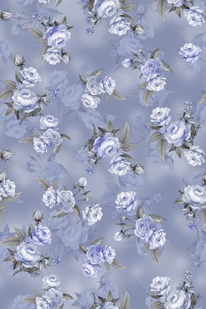 清爽底花卉印花华亿平台图片