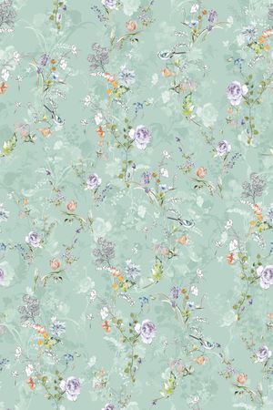 清爽底花卉印花华亿平台图片