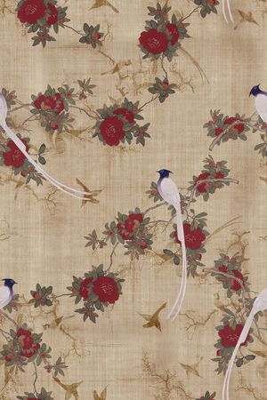 花鸟印花华亿平台图片