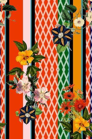 花卉印花华亿平台图片