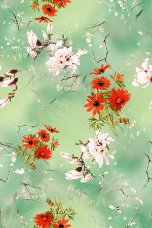 花卉印花华亿平台图片