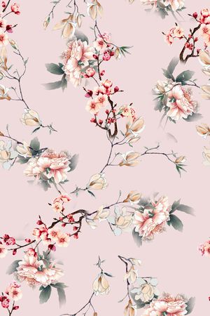 花卉印花华亿平台图片