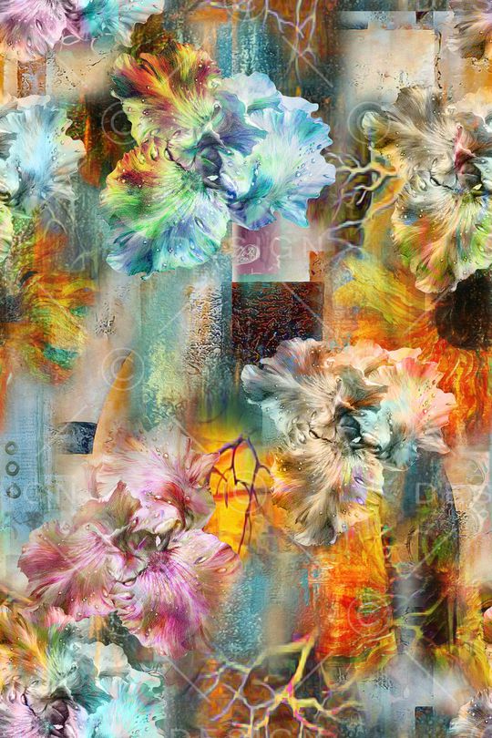 花卉印花华亿平台图片