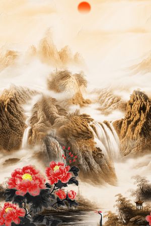 风景定位印花华亿平台图片