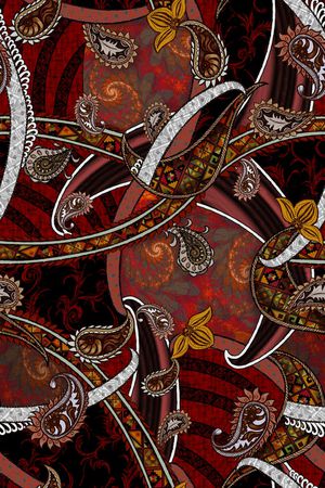 佩斯利印花华亿平台图片