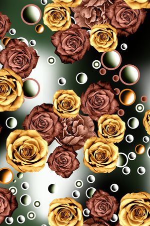 玫瑰花印花华亿平台图片