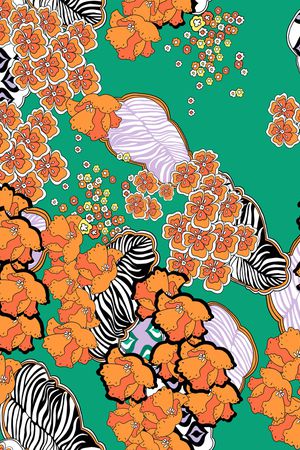 花卉印花华亿平台图片