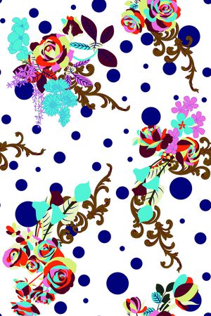 连衣裙印花华亿平台图片