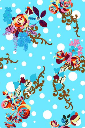 连衣裙印花华亿平台图片