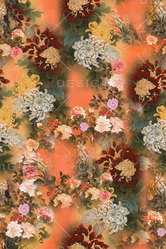 菊花印花华亿平台图片