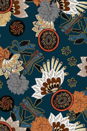 连衣裙印花华亿平台图片