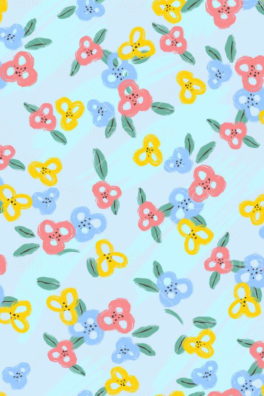 几何花卉印花华亿平台图片