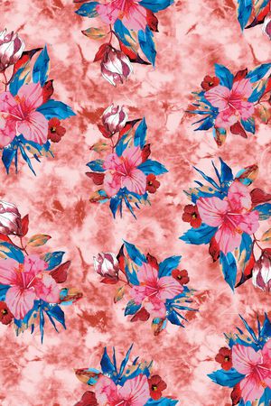 抽象花卉印花华亿平台图片