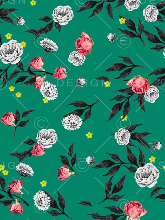 花卉印花华亿平台图片