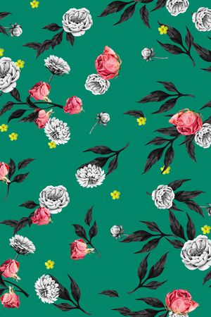 花卉印花华亿平台图片