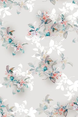 清爽底花卉印花华亿平台图片