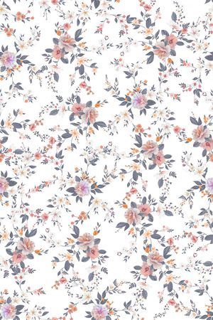 清爽底花卉印花华亿平台图片