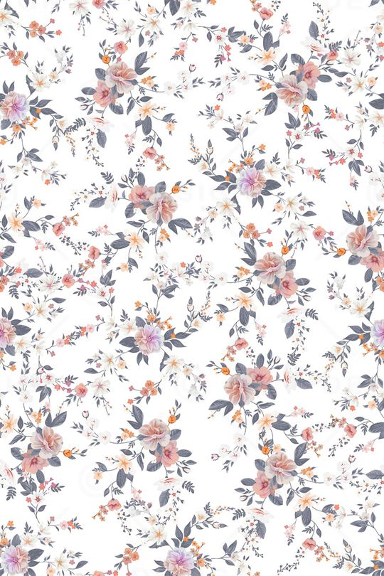 清爽底花卉印花华亿平台图片