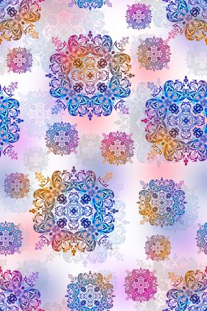 传统纹样印花华亿平台图片